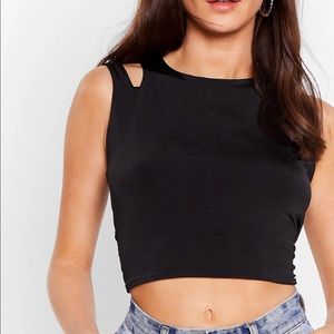 Nasty Gal Cutout Slinky Crop Top
